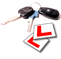 car keys & L-plates